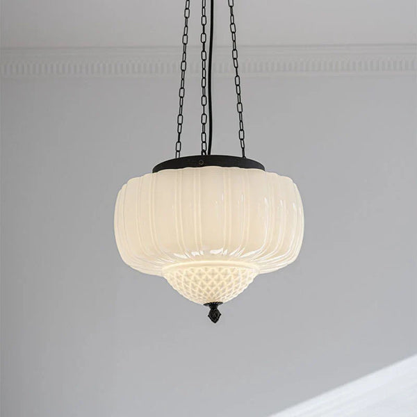 Moderne weiße minimalistische Hängelampe