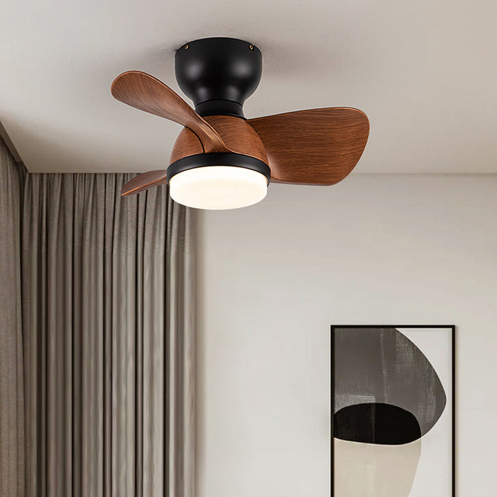 Einfacher, stilvoller Deckenventilator mit LED-Beleuchtung