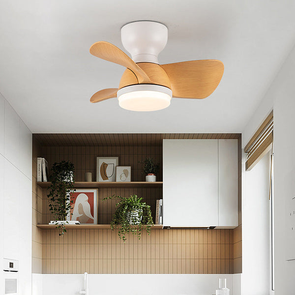 Einfacher, stilvoller Deckenventilator mit LED-Beleuchtung
