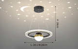 LunaNova LED Deckenleuchte mit Mond- und Sternenprojektion