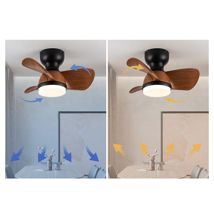 Einfacher, stilvoller Deckenventilator mit LED-Beleuchtung
