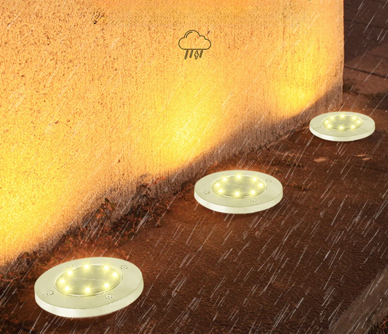 SunStep Solar LED Bodenleuchten – 4er-Set