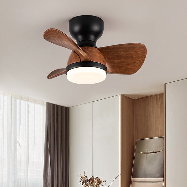 Einfacher, stilvoller Deckenventilator mit LED-Beleuchtung