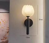 Marmorwandlampe in Form einer Rose