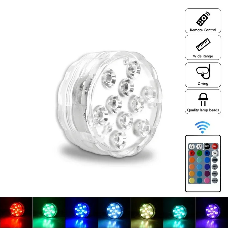 LUMISNAP 10-LED RGB Unterwasser-Magnetleuchten