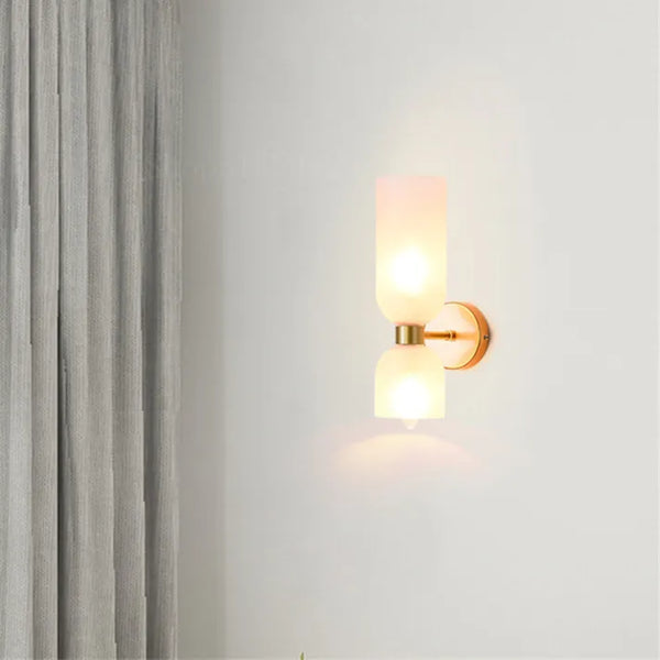 Doppelkopf Glas Wandleuchte Led Sconce