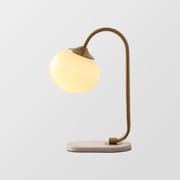 Marshmallow Tischlampe aus Metall und Glas
