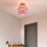 Design-Deckenleuchte aus Glas im floralen Stil