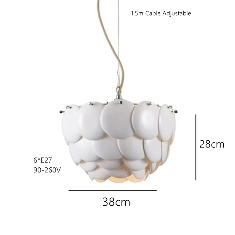 Französischer Handgefertigter Luxus-Keramikkronleuchter