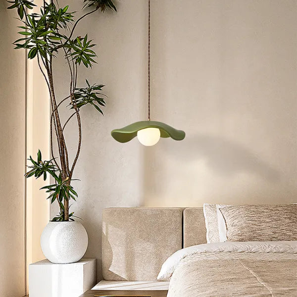 Kreative Wabi Sabi Esszimmer-Hängelampe mit Lotusblättern