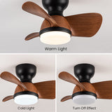 Einfacher, stilvoller Deckenventilator mit LED-Beleuchtung