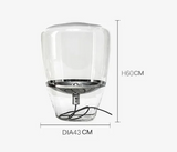 AuroraGlow – Nordische Designer LED Tischlampe aus Glas