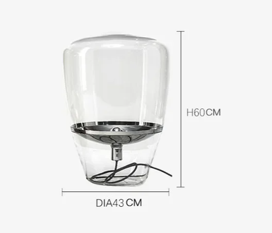 AuroraGlow – Nordische Designer LED Tischlampe aus Glas