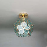 Design-Deckenleuchte aus Glas im floralen Stil
