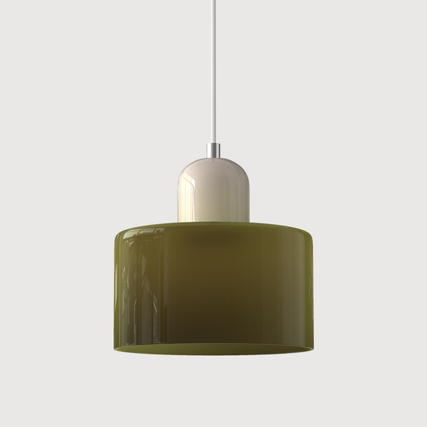 Kreative Bauhaus-Hängelampe aus Glas
