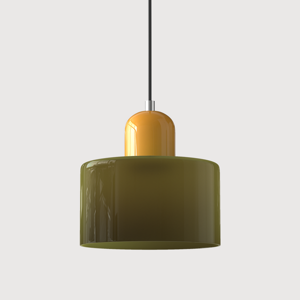 Kreative Bauhaus-Hängelampe aus Glas