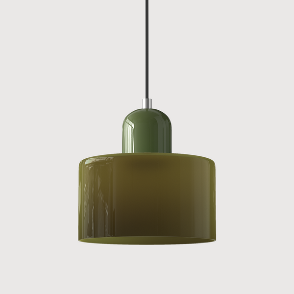 Kreative Bauhaus-Hängelampe aus Glas