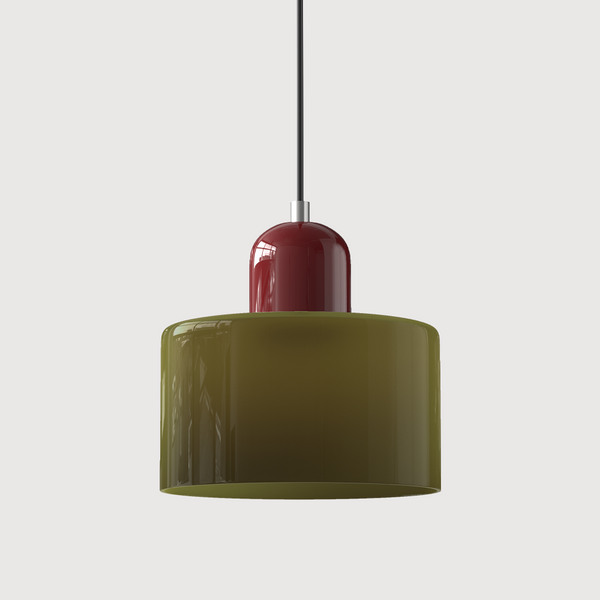 Kreative Bauhaus-Hängelampe aus Glas