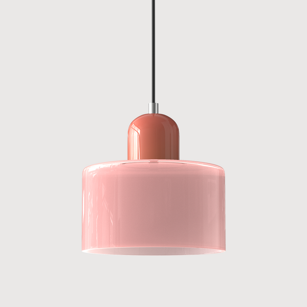 Kreative Bauhaus-Hängelampe aus Glas