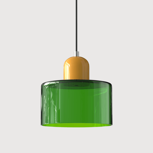Kreative Bauhaus-Hängelampe aus Glas