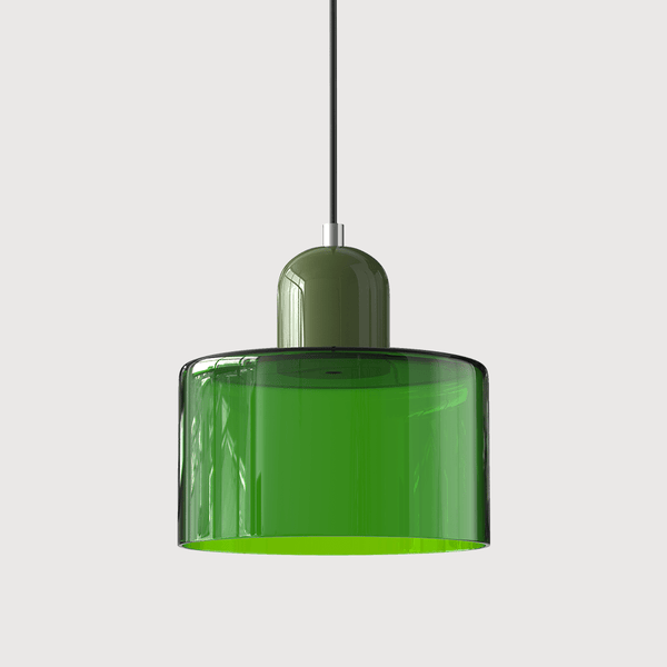 Kreative Bauhaus-Hängelampe aus Glas