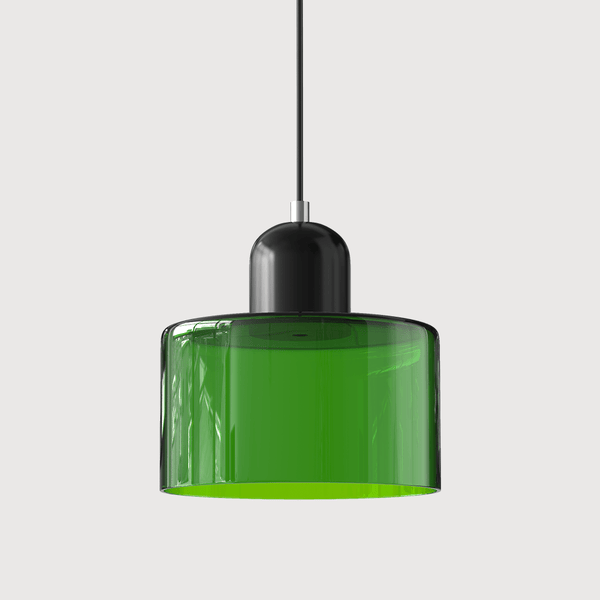Kreative Bauhaus-Hängelampe aus Glas