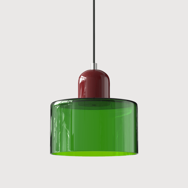 Kreative Bauhaus-Hängelampe aus Glas