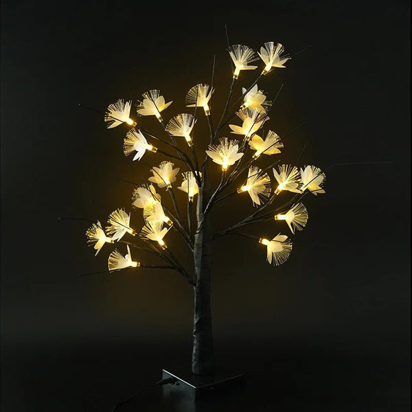 Weiß Birke Fiberglas Blume Baum Licht