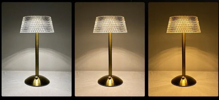 LumaGlow Touch – Wiederaufladbare Glas-LED-Nachtlampe