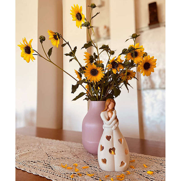 Romantische beige Tischlampe