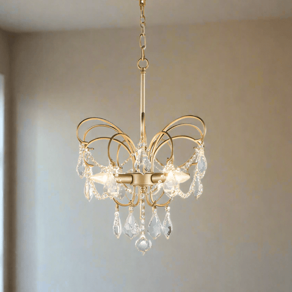 Schmetterlingskronleuchter im Wohnzimmer