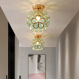 Design-Deckenleuchte aus Glas im floralen Stil