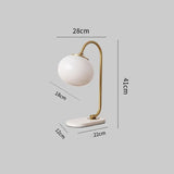 Marshmallow Tischlampe aus Metall und Glas