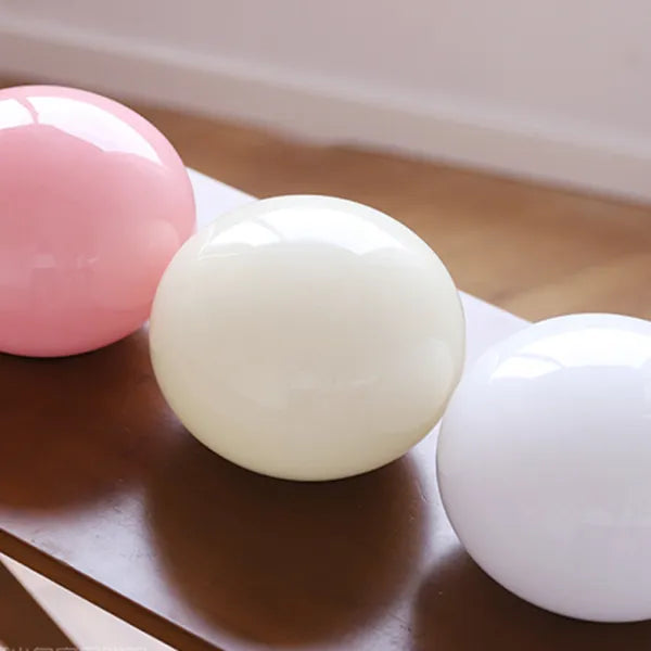Marshmallow Tischlampe aus Metall und Glas