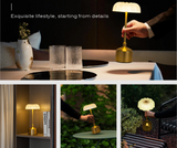 LumiVintage 3000 – Retro LED Tischlampe mit Touch-Dimmung und 3000mAh Akku