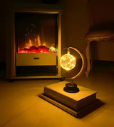 Enchanted Glas Mond Lampe mit warmem Licht für auf dem Tisch