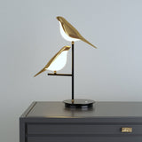 BirdLamp – Stilvolle LED-Tischlampe mit goldenem Vogel-Design