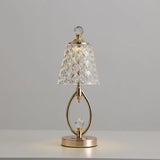 Vintage Goldene Tischlampe aus Kristall