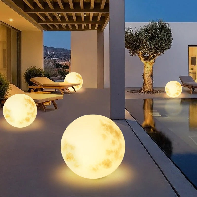 Mondlampe | Gartenlampe in Form eines Mondes
