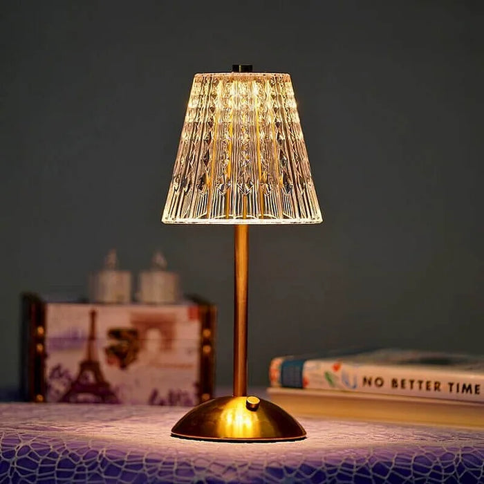 Kabellose Kristall-Tischlampe