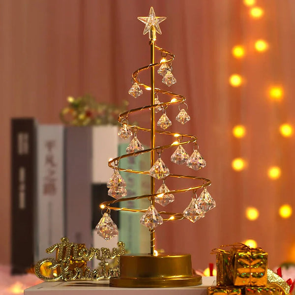 Kristall-Tischlampe in Form eines bezaubernden Weihnachtsbaums