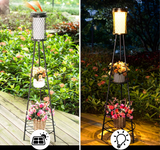 SolarBloom Solar-Gartenleuchte mit Pflanzenständer – Deko-Laterne für Terrasse, Garten & Balkon