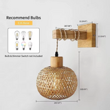 BAMBULUX Bambus Wandlaterne