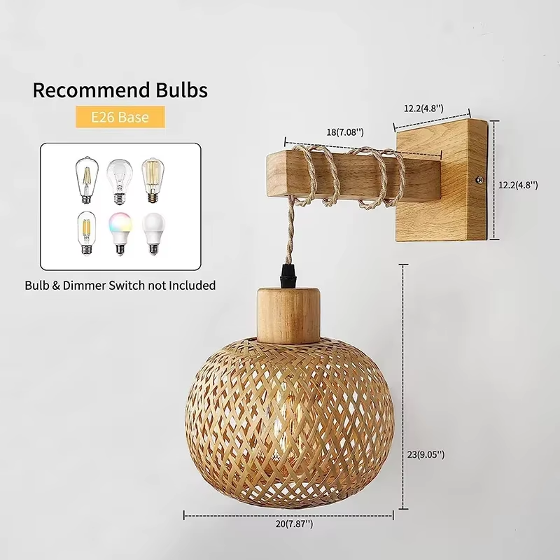 BAMBULUX Bambus Wandlaterne
