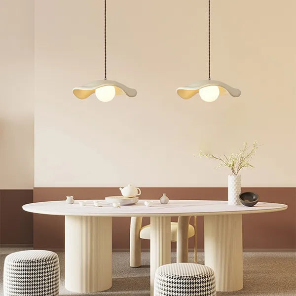 Kreative Wabi Sabi Esszimmer-Hängelampe mit Lotusblättern