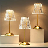 Classic Gold Kristall Tischlampe