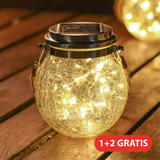 3 Stück solarbetriebenes Glaslicht