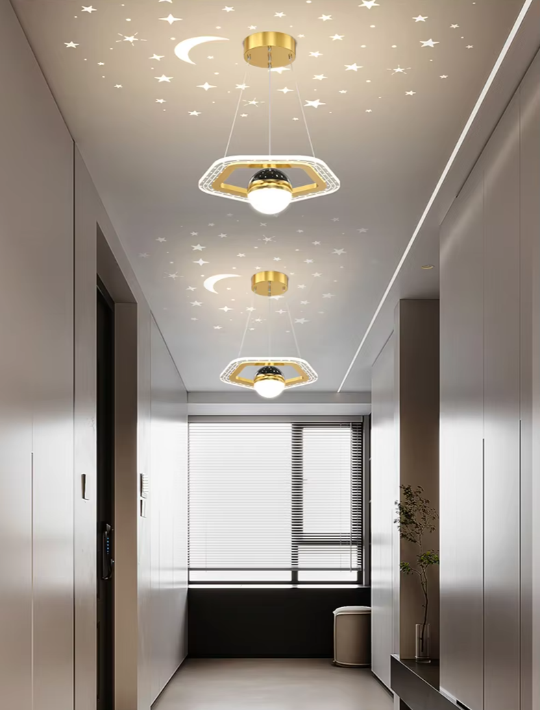 LunaNova LED Deckenleuchte mit Mond- und Sternenprojektion