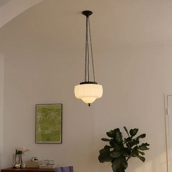 Moderne weiße minimalistische Hängelampe