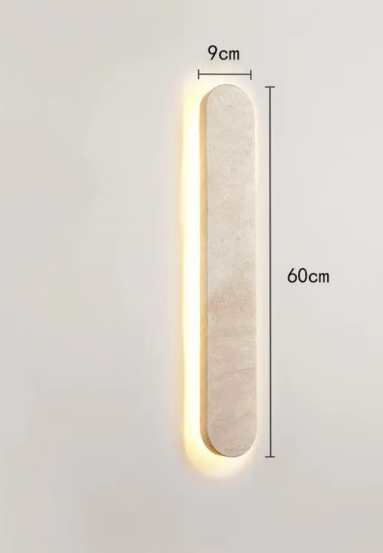 StoneGlow Recta – Moderne Wandleuchte aus Naturstein